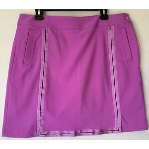 EP Pro Golf Skort Women 14 Purple  Stretch Athletic Skirt Shorts Pockets Zip